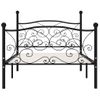 Estructura De Cama Con Somier Metal Negro 90x200 Cm Vidaxl