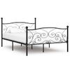 Estructura De Cama Con Somier Metal Negro 120x200 Cm Vidaxl