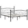 Estructura De Cama Con Somier Metal Negro 120x200 Cm Vidaxl