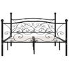 Estructura De Cama Con Somier Metal Negro 120x200 Cm Vidaxl