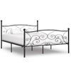 Estructura De Cama Con Somier Metal Negro 200x200 Cm Vidaxl