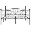 Estructura De Cama Con Somier Metal Negro 200x200 Cm Vidaxl