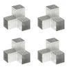 Conectores De Postes En Y 4 Uds Metal Galvanizado 101x101 Mm Vidaxl