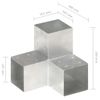 Conectores De Postes En Y 4 Uds Metal Galvanizado 101x101 Mm Vidaxl