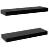 Estantes Flotantes De Pared 2 Unidades Negro 40x20x3,8 Cm Vidaxl