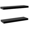 Estantes Flotantes De Pared 2 Unidades Negro 60x20x3,8 Cm Vidaxl