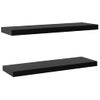 Estantes Flotantes De Pared 2 Unidades Negro 100x20x3,8 Cm Vidaxl