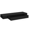 Estante Flotante De Pared Con Cajón Negro 80x25x8 Cm Vidaxl