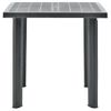 Mesa De Jardín De Plástico Gris Antracita 80x75x72 Cm Vidaxl