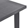 Mesa De Jardín De Plástico Gris Antracita 80x75x72 Cm Vidaxl