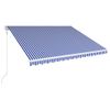 Toldo Automático Retráctil Azul Y Blanco 400x300 Cm Vidaxl