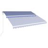 Toldo Automático Retráctil Azul Y Blanco 400x300 Cm Vidaxl