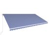 Toldo Automático Retráctil Azul Y Blanco 600x300 Cm Vidaxl