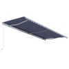 Toldo Automático Retráctil Azul Y Blanco 600x300 Cm Vidaxl