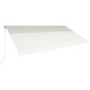 Toldo Retráctil Automático Color Crema 600x300 Cm Vidaxl