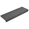 Alfombras De Peldaños De Escalera 15 Uds Gris Oscuro 65x21x4 Cm Vidaxl