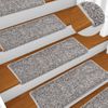 Alfombras De Peldaños De Escalera 15 Uds Gris 65x21x4 Cm Vidaxl