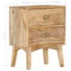 Mesita De Noche De Madera Maciza De Mango 40x35x55 Cm Vidaxl