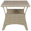 Mesa De Jardín De Ratán Sintético Gris 130x70x66 Cm Vidaxl