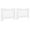 Cubiertas Para Radiador 2 Unidades Mdf Blanco 112x19x81,5 Cm Vidaxl