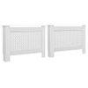 Cubiertas Para Radiador 2 Unidades Mdf Blanco 112x19x81,5 Cm Vidaxl