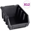 Kit De Cajas De Almacenaje 32 Pzas Paneles De Pared Rojo/negro Vidaxl