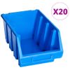 Contenedores De Almacenaje Apilables 20 Unidades Plástico Azul Vidaxl