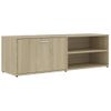 Mueble De Tv Madera Contrachapada Color Roble 120x34x37 Cm Vidaxl