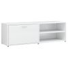 Mueble Tv Madera Contrachapada Blanco Brillante 120x34x37 Cm Vidaxl