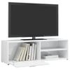 Mueble Tv Madera Contrachapada Blanco Brillante 120x34x37 Cm Vidaxl