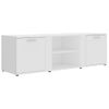 Mueble De Tv Madera Contrachapada Blanco 120x34x37 Cm Vidaxl