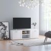 Mueble De Tv Madera Contrachapada Blanco 120x34x37 Cm Vidaxl