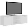 Mueble De Tv Madera Contrachapada Blanco 120x34x37 Cm Vidaxl