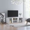 Mueble De Tv Madera Contrachapada Blanco 120x34x37 Cm Vidaxl