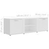 Mueble De Tv Madera Contrachapada Blanco 120x34x37 Cm Vidaxl