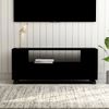 Mueble Para Tv Madera Contrachapada Negra 120x35x48 Cm Vidaxl