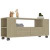 Mueble Para Tv Madera Contrachapada Roble Sonoma 120x35x48 Cm Vidaxl