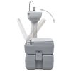 Set De Lavabo Con Pedestal E Inodoro Portátil Para Camping Gris