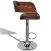 3052716  Bar Stools 2 Pcs Black Bent Wood And Faux Leather (2x241053) Vidaxl