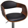 3052716  Bar Stools 2 Pcs Black Bent Wood And Faux Leather (2x241053) Vidaxl