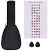 Juego De Ukelele Soprano Para Niños Con Funda Madera Oscura 21" Vidaxl