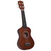 Juego De Ukelele Soprano Para Niños Con Funda Madera Oscura 21" Vidaxl