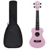 Set De Ukelele Soprano Con Funda Para Niños Rosa 23" Vidaxl