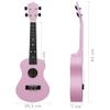 Set De Ukelele Soprano Con Funda Para Niños Rosa 23" Vidaxl