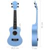 Set De Ukelele Soprano Con Funda Para Niños Azul Bebé 23" Vidaxl