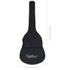 Funda Para Guitarra Clásica 4/4 Tela Negro 100x37 Cm Vidaxl