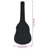 Funda Para Guitarra Clásica 3/4 Tela Negro 94x35 Cm Vidaxl