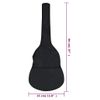 Funda Para Guitarra Clásica 1/2 Tela Negro 94x35 Cm Vidaxl