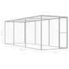 Jaula Para Gatos Acero Galvanizado 4,5x1,5x1,5 M Vidaxl