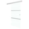 Puerta Corredera Con Topes Suaves Vidrio Esg Aluminio 76x205 Cm Vidaxl